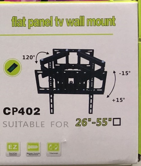 Кріплення для телевізора настінне поворотне висувне Flat TV Panel Wall Mount СР402 26"- 56" до 50 кг EL0227