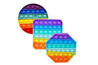 Сенсорна іграшка антистрес Push Pop Bubble Rainbow Веселка 1 шт. EL0227