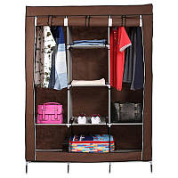 Шкаф тканевый 3 секции складной с каркасом STORAGE WARDROBE 88130 KR130 175 х 130 х 45 см EL0227