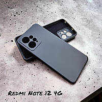 Xiaomi Redmi Note 12 4G силиконовый чехол микрофибра Black