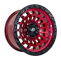 Литые диски Off Road Wheels OW1025 R17 W9 PCD6x139.7 ET-12 DIA110.5 (red black lip black rivets)