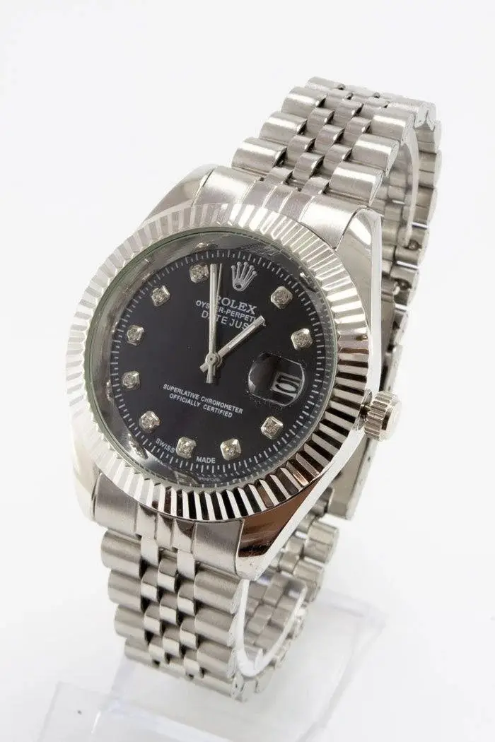 Наручний годинник чоловічий срібло з чорним циферблатом ( код: IBW263SB )