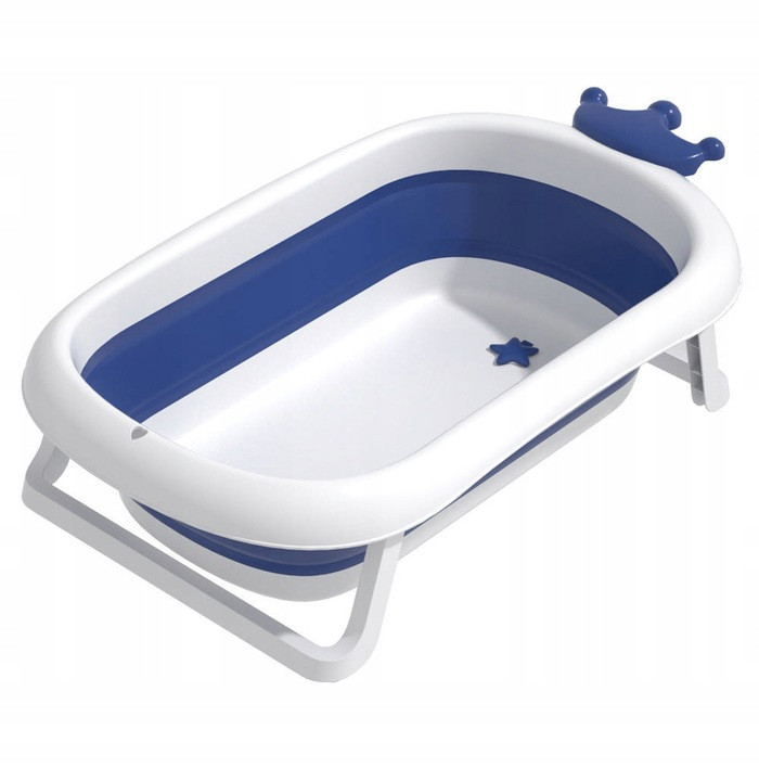 Дитяча складана ванночка Snail біло-блакитна Польща