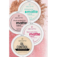 Пудра матовая полупрозрачная Gecomo Matte Powder, компактная пудра для макияжа, 4 цвета