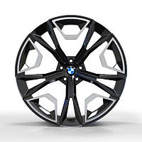 Литые диски ZW BMW (B9064) R22 W9.5 PCD5x112 ET37 DIA66.6 (gloss black machined face)