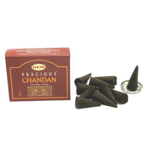 Ароматичні палички Hem Precious Chandan Dhoop Коштовний Сандал конуси безосновні - фото 1 - id-p1837315227