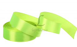 Стрічка атласна 25 мм салатова