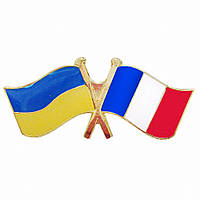 Значок на пиджак Флаг Украина-Франция