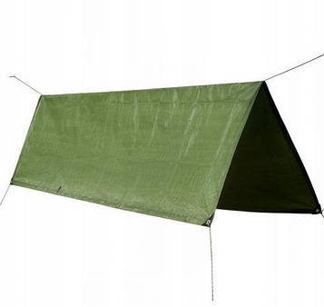 Брезент універсальний Mil-tec 385*500 см олива до 3000 мм 14241301 PeremogaUA