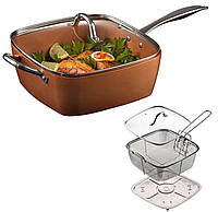 Сковорода универсальная Copper cook deep square pan EL0227