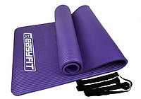 Коврик из каучука NBR 10 мм 7 цветов для йоги и фитнеса Фиолетовый
