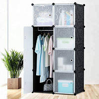 Сборной пластиковый шкаф-органайзер Storage Cube Cabinet МР 28-51 Черный EL0227