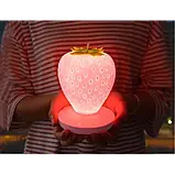 Нічник сенсорний Strawberry LED GTM Світильник бездротовий Pink, фото 2