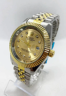 Наручные часы мужские комбинированные с золотистым циферблатом ( код: IBW263SYY )