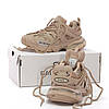 Жіночі кросівки Balenciaga Track Beige бежеві Баленсіаги шкіра текстиль багатошарова підошва демісезон, фото 9
