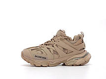 Жіночі кросівки Balenciaga Track Beige бежеві Баленсіаги шкіра текстиль багатошарова підошва демісезон, фото 5