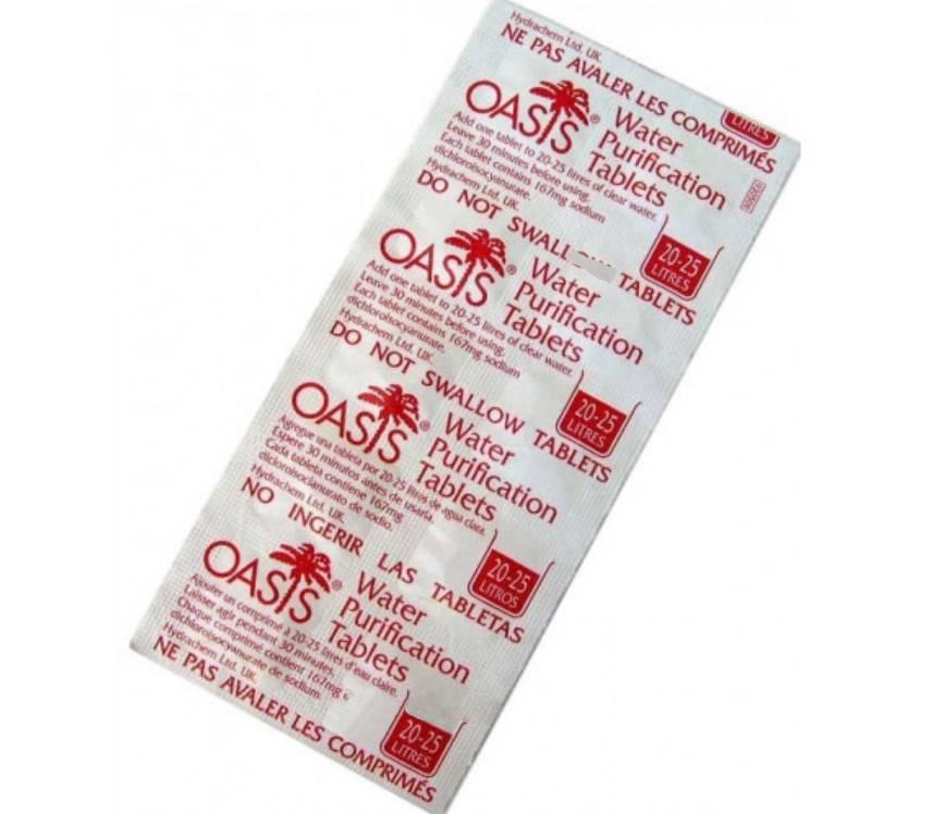 Комплект 2 упаковки Таблетки для очистки и дезинфекции воды Oasis 10 таблеток на 200 л воды Великобритания - фото 2 - id-p1868215387