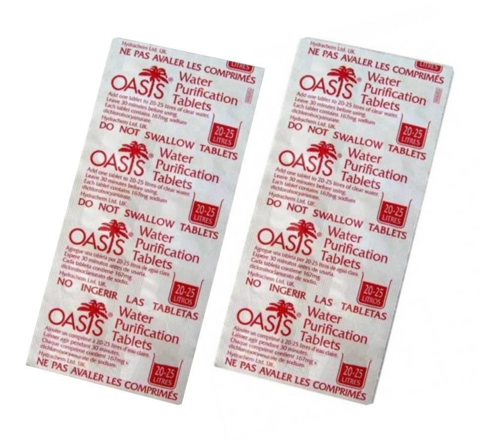 Комплект 2 упаковки Таблетки для очистки и дезинфекции воды Oasis 10 таблеток на 200 л воды Великобритания - фото 1 - id-p1868215387