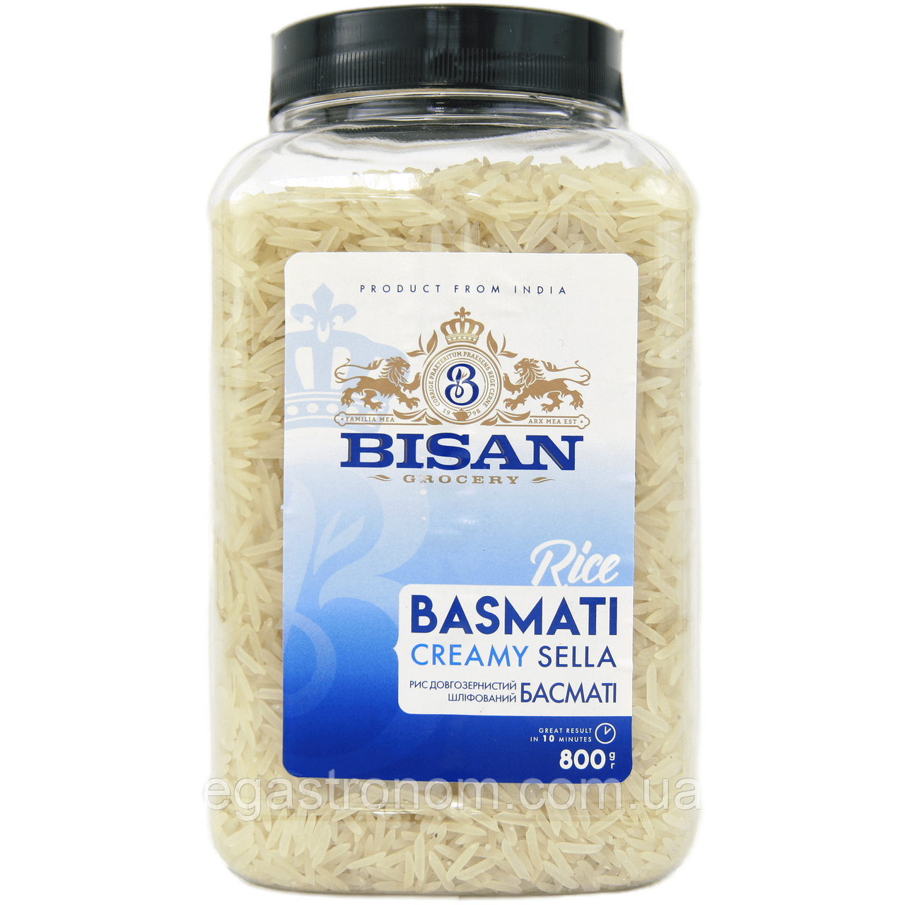 Рис басматі Бісан Bisan creamy 800g 6шт/уп (Код: 00-00014550)