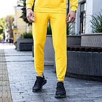 Мужские штаны джоггеры с карманами жёлтые Pobedov 95