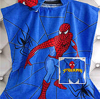 Дитячий пляжний пончо 60×120 рушник з капюшоном бавовняне яскраве Туреччина