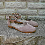 Замшеві туфлі на низькому ходу, фото 3