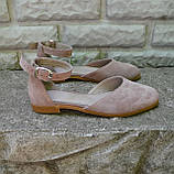 Замшеві туфлі на низькому ходу, фото 4