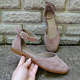 Замшеві туфлі на низькому ходу, фото 2