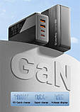 Мережевий зарядний пристрій ColorWay Power Delivery GaN (2USB-A + 2USB TYPE-C) (100W) Black (CW-CHS041PD-BK), фото 8