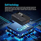 Мережевий зарядний пристрій ColorWay Power Delivery GaN (2USB-A + 2USB TYPE-C) (100W) Black (CW-CHS041PD-BK), фото 10