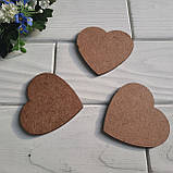 Серце заготівки для декору або магніту 7 на 7 см, фото 2