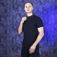 Мужская футболка поло тёмно-синяя Pobedov Loft