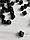 Бусини "Ромбік кришталевий" 10 мм, чорні 500 грамів, фото 2