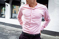 Мужская рубашка классическая розовая Pobedov Lev