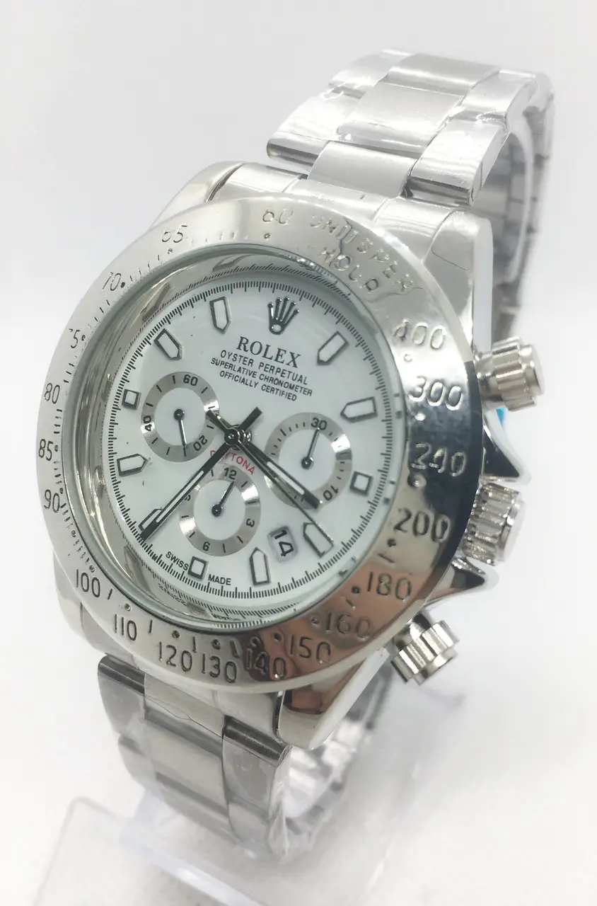 Чоловічий наручний годинник срібло з білим циферблатом ( код: IBW186SO )
