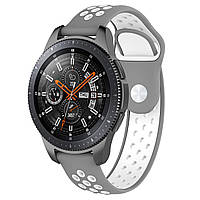 Ремешок BeWatch sport-style для Samsung Galaxy Watch 46 мм Серо-Белый (1020142)