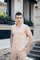 Мужская футболка базовая однотонная светлый капучино Pobedov Nebo