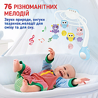Дитячий мобіль для немовлят на ліжечко з проектором A1 Блакитний, фото 5