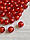 Намистини круглі "Цукерочки" 8 мм ,  червоні 500 грам, фото 3