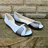 Відкриті балетки з фігурним вирізом, фото 3