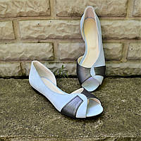 Відкриті балетки з фігурним вирізом