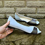 Відкриті балетки з фігурним вирізом, фото 4