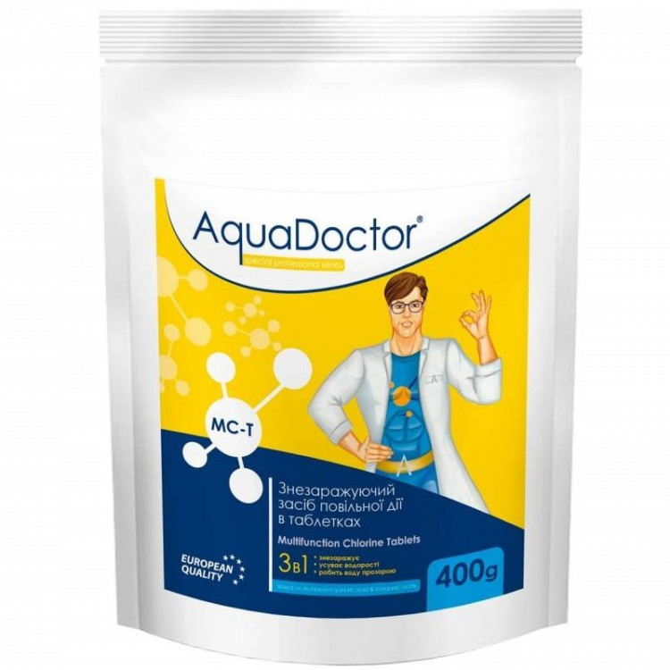 AquaDoctor MCT-0,4, Мультітаб. (хлор, альгіцид, коагулянт), 0,4кг