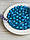 Намистини круглі "Цукерочки" 8 мм , яскраво голубі    500 грам, фото 3