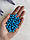 Намистини круглі "Цукерочки" 8 мм , яскраво голубі    500 грам, фото 6