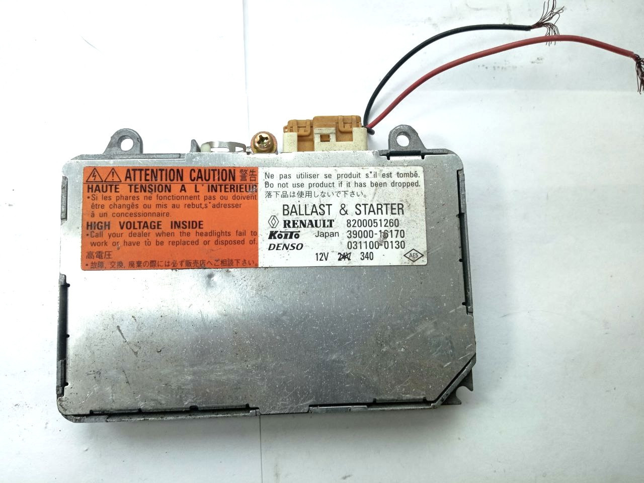 Електронний блок керування розпалювання ксенон Renault 8200051260 / 39000-16170 / 031100-0130