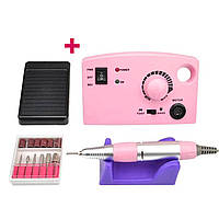 Аппарат для маникюра DM-211 65W 30000 об/мин (аппаратный фрезер ZS-602 для ногтей, фрезер ЗС-602) Розовый