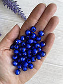 Бусини круглі " Цукерки" 10 мм, сині 500 грамів