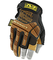 Тактические перчатки Mechanix Leather M-Pact Fingerless Framer коричневые