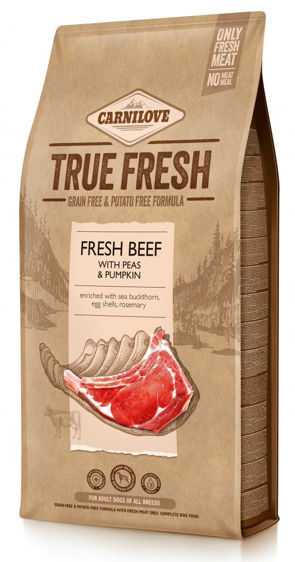 Беззерновий корм для собак усіх порід зі свіжої яловичини Carnilove True Fresh Beef for Adult dogs 11,4 кг, фото 1